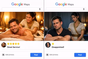 รีวิว 5 รีวิว 1 บน google maps